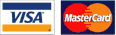 We accept Visa and Mastercard